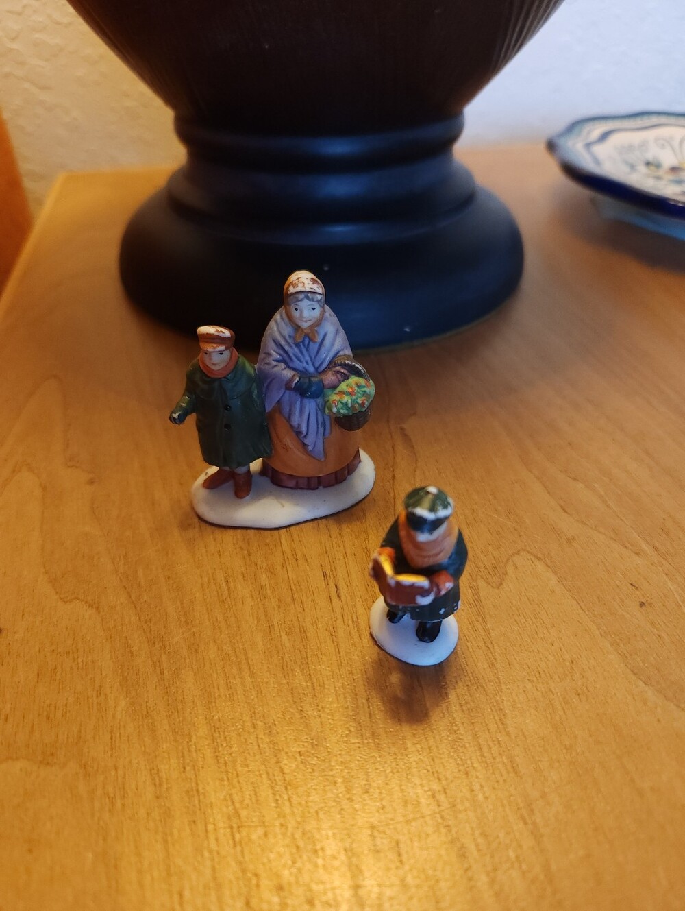 Department 56 Miniature Porcelain Carolers Set - Green, Purple, Brown